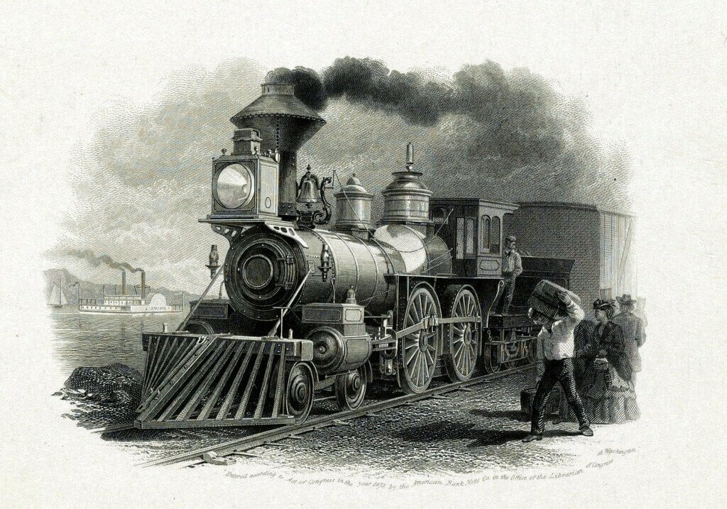 when was the first steam train built